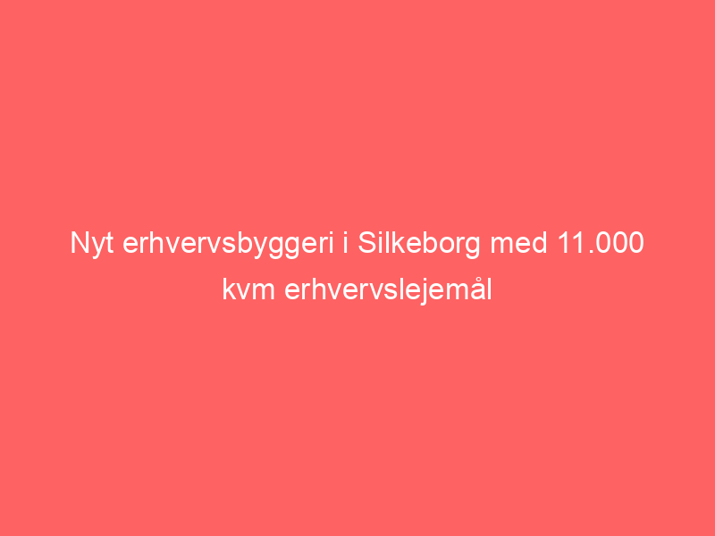 You are currently viewing Nyt erhvervsbyggeri i Silkeborg med 11.000 kvm erhvervslejemål