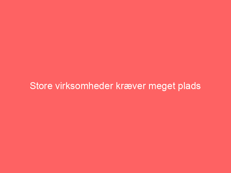 You are currently viewing Store virksomheder kræver meget plads